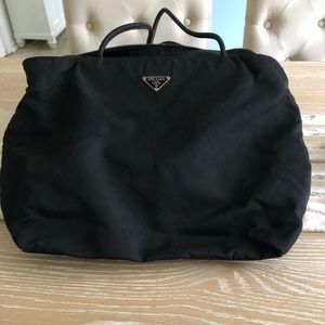 Black Nylon Prada Tote Bag. Has an inside zippered pocket. Great condition.